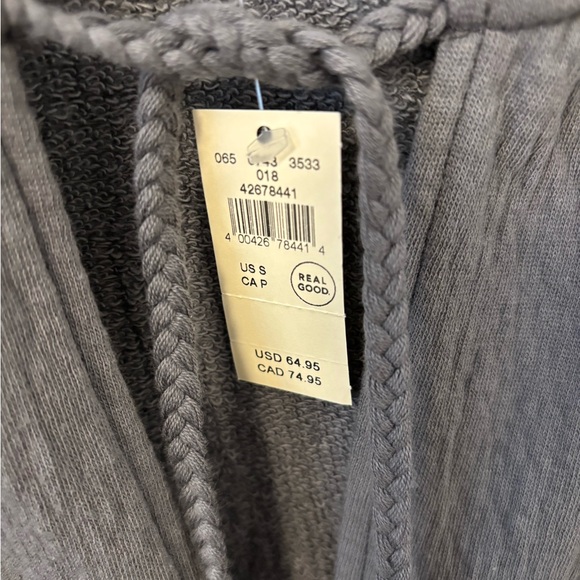 NWT AERIE GREY GAUZY COTTON TOP - Picture 5 of 5